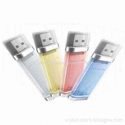 Hot sale plastic transparent USB memory stick